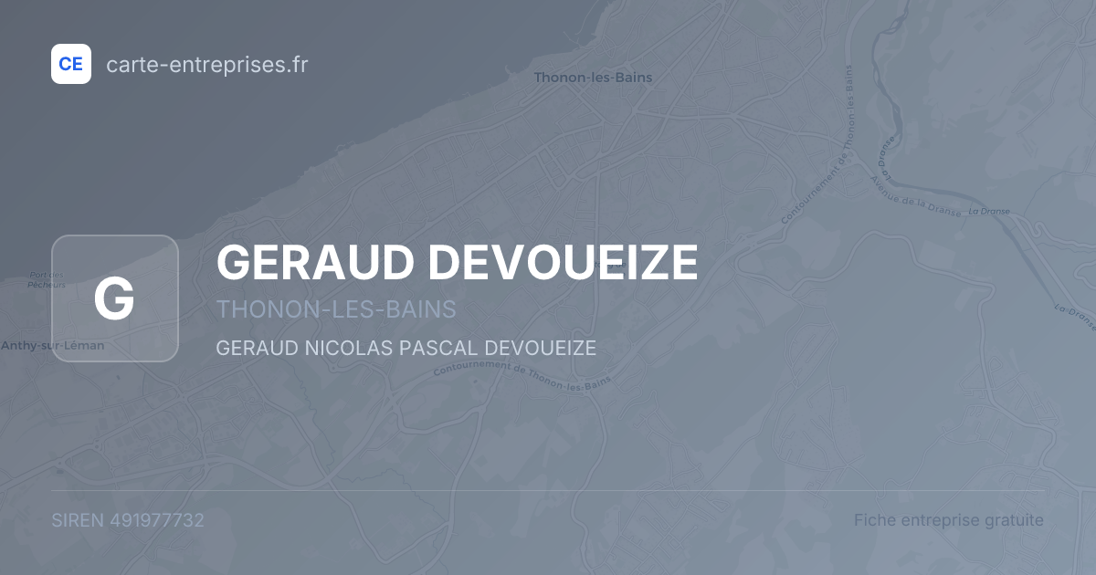 GERAUD DEVOUEIZE — 491977732 — fiche entreprise
