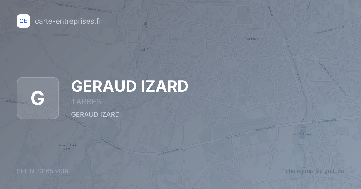 GERAUD IZARD — 331653436 — fiche entreprise
