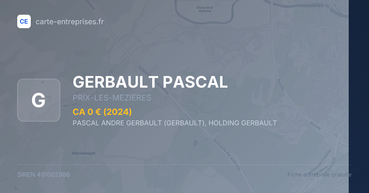 GERBAULT PASCAL — 491002986 — fiche entreprise