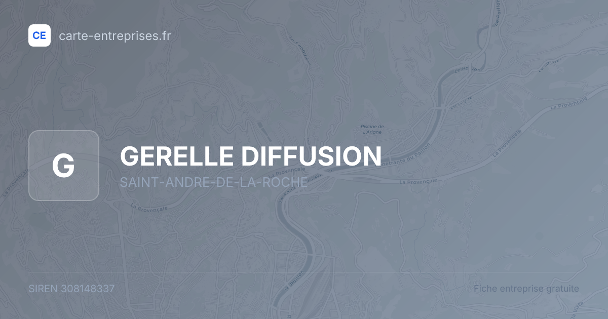 GERELLE DIFFUSION — 308148337 — fiche entreprise