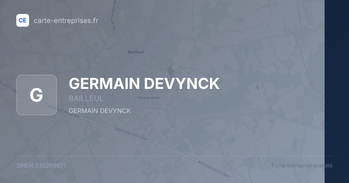 GERMAIN DEVYNCK — 330269671 — fiche entreprise