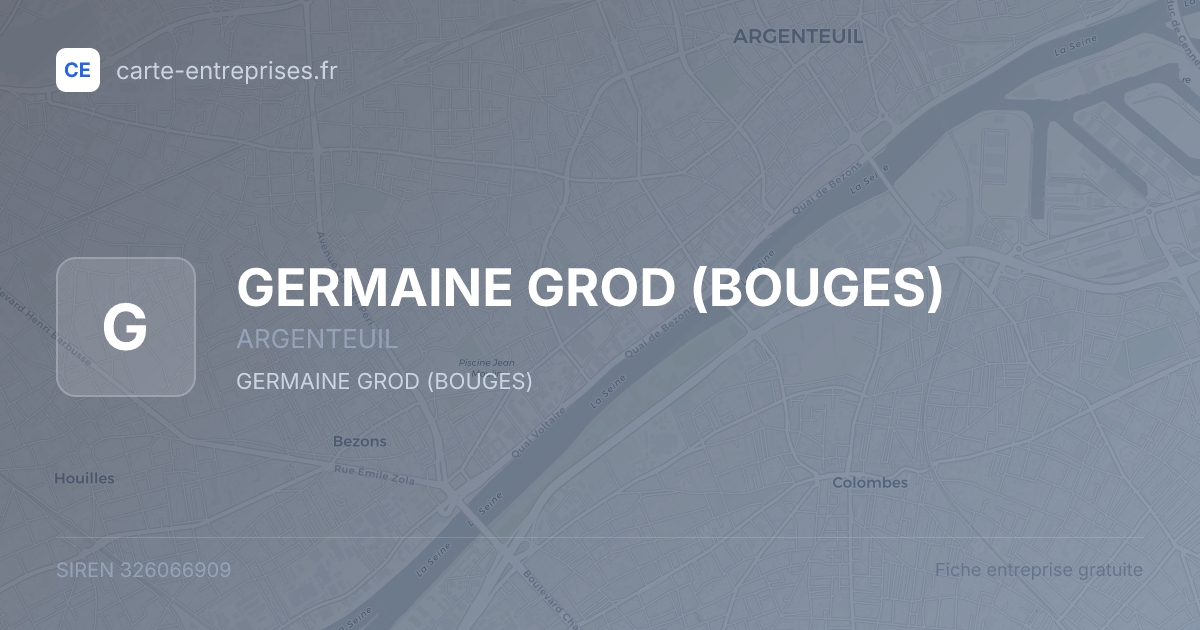 GERMAINE GROD (BOUGES) — 326066909 — fiche entreprise