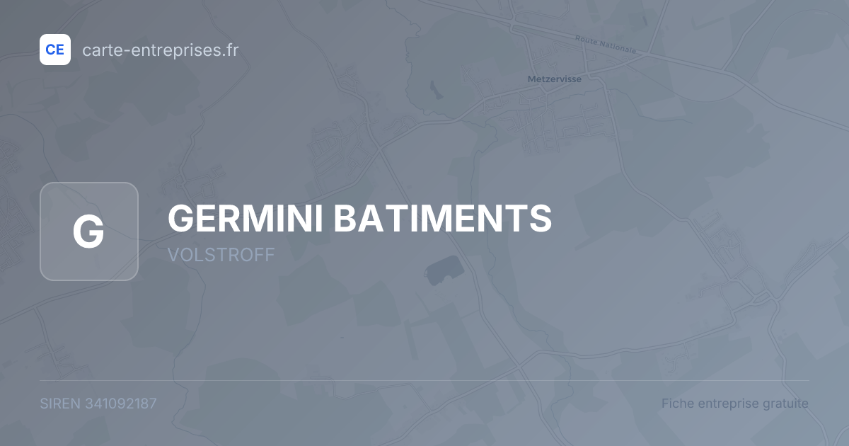 GERMINI BATIMENTS — 341092187 — fiche entreprise