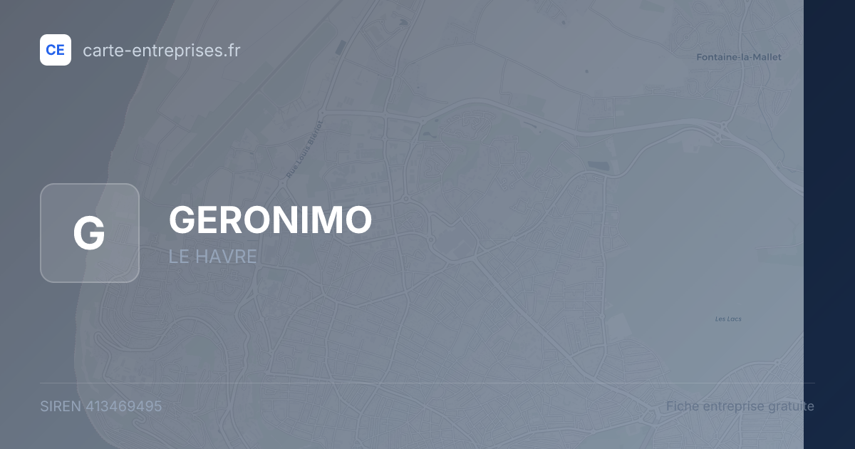 GERONIMO — 413469495 — fiche entreprise