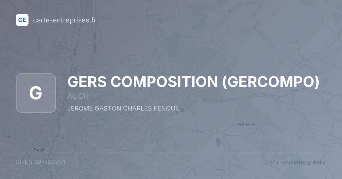 GERS COMPOSITION (GERCOMPO) — 397320284 — fiche entreprise