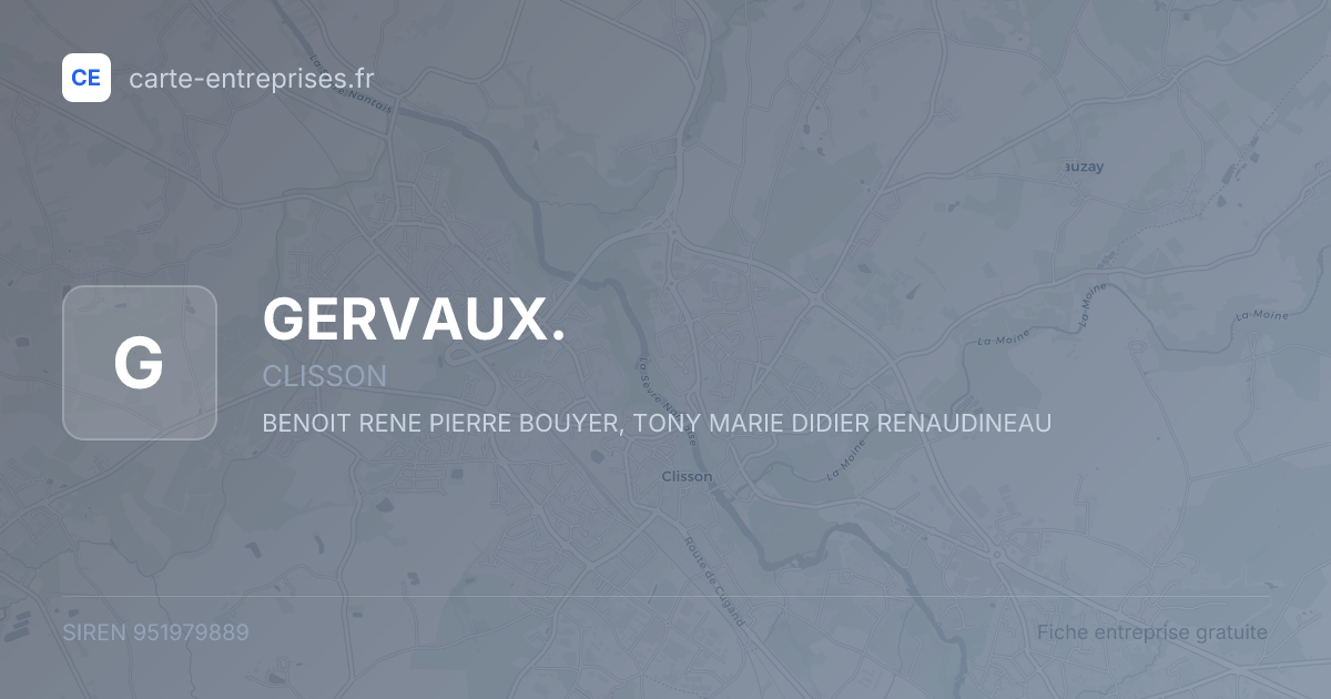 GERVAUX. — 951979889 — fiche entreprise