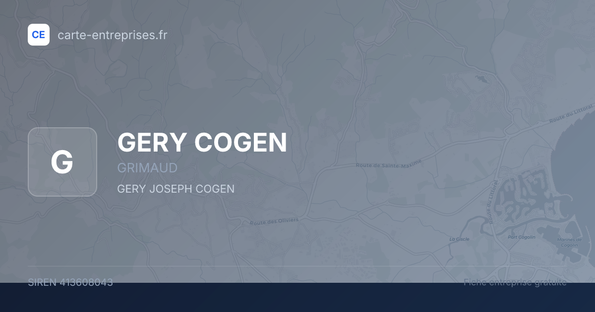 GERY COGEN — 413608043 — fiche entreprise
