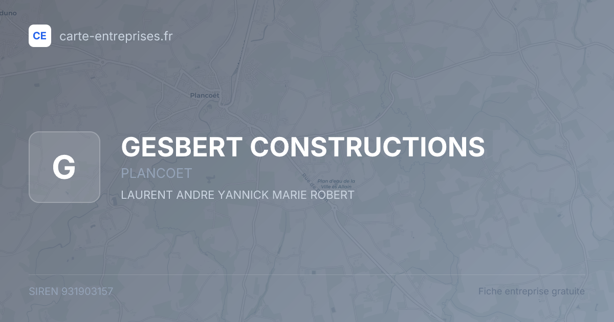 GESBERT CONSTRUCTIONS — 931903157 — fiche entreprise