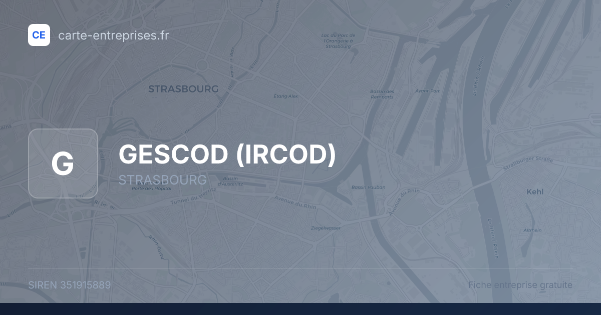 GESCOD (IRCOD) — 351915889 — fiche entreprise