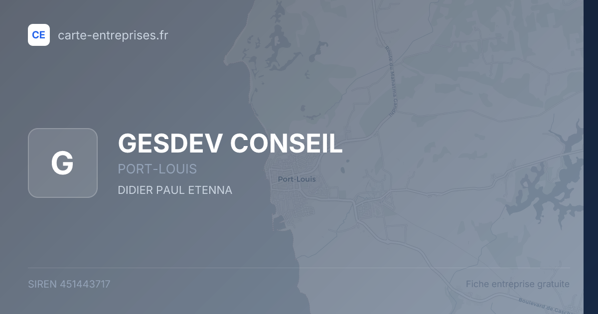 GESDEV CONSEIL — 451443717 — fiche entreprise