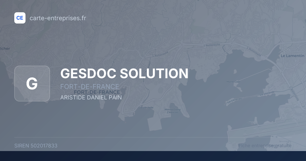 GESDOC SOLUTION — 502017833 — fiche entreprise