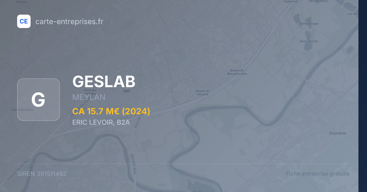 GESLAB — 391511482 — fiche entreprise