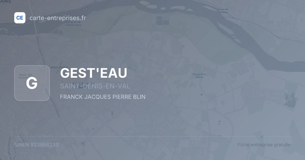 GEST'EAU — 933958233 — fiche entreprise