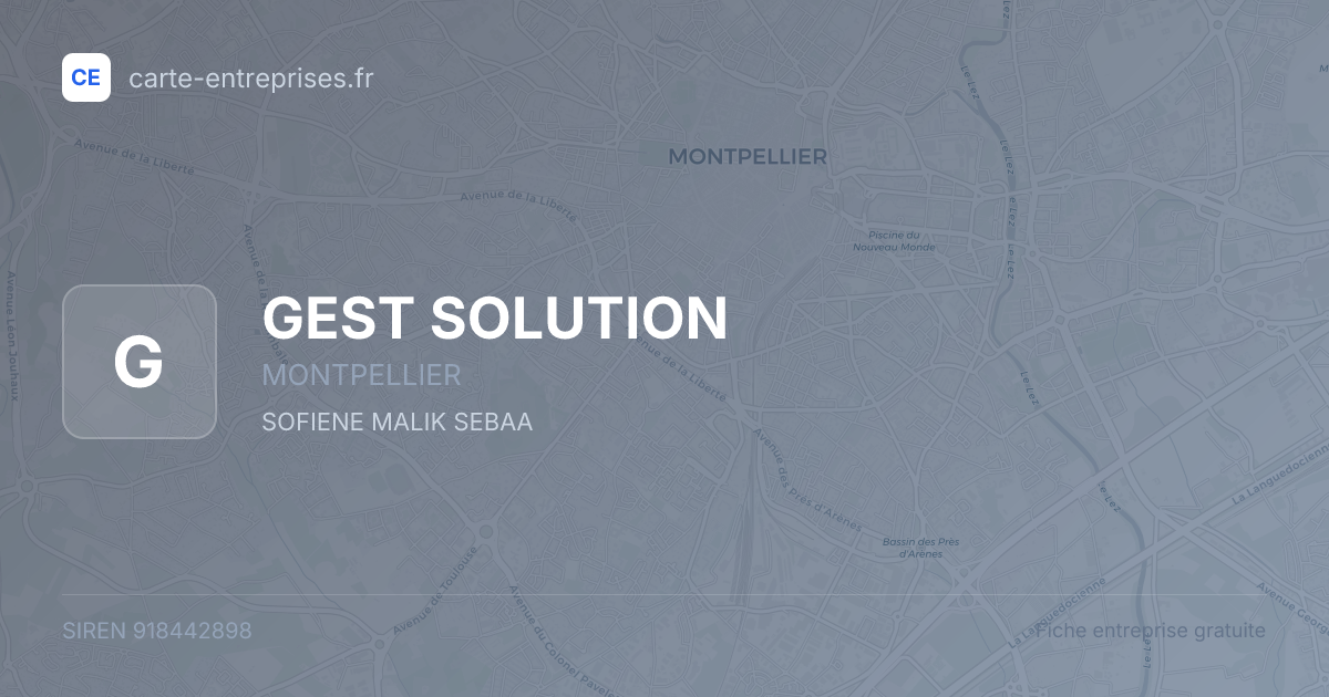 GEST SOLUTION — 918442898 — fiche entreprise