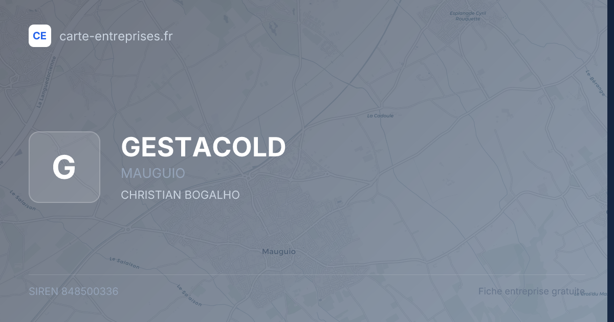 GESTACOLD — 848500336 — fiche entreprise