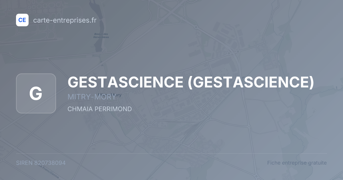 GESTASCIENCE — 820738094 — fiche entreprise