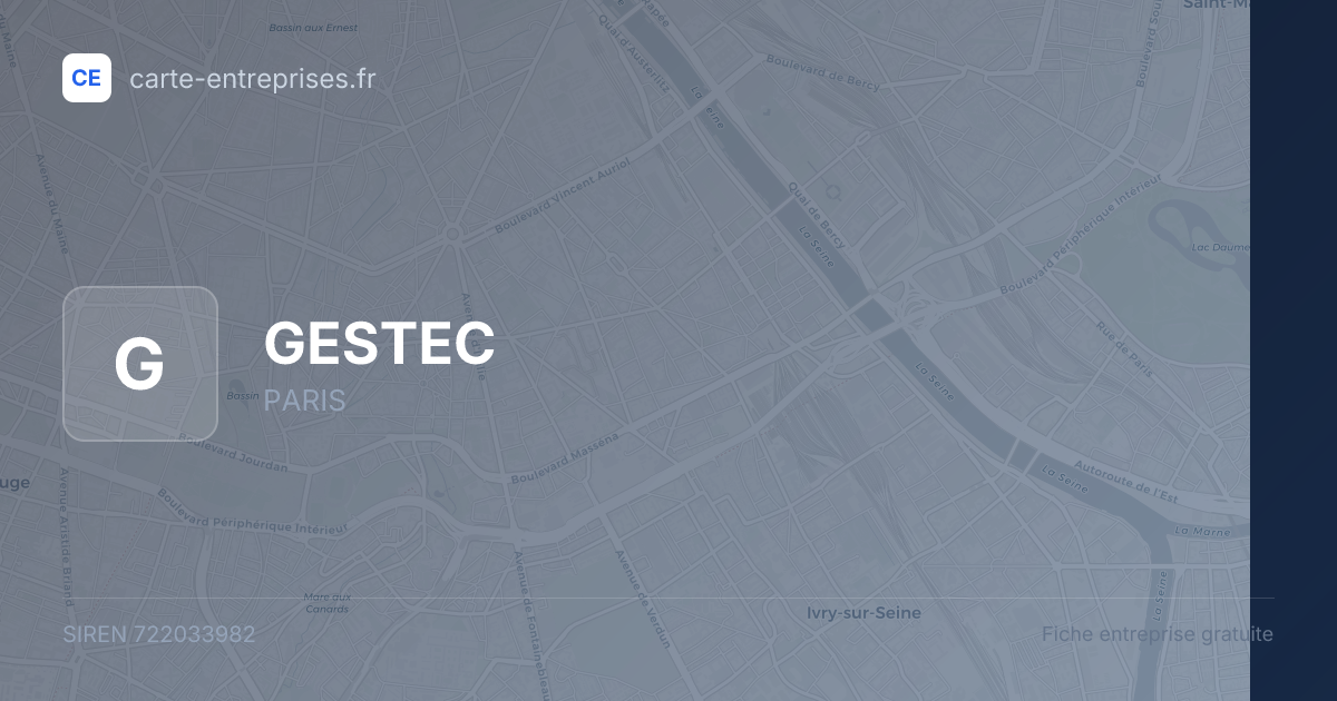 GESTEC — 722033982 — fiche entreprise