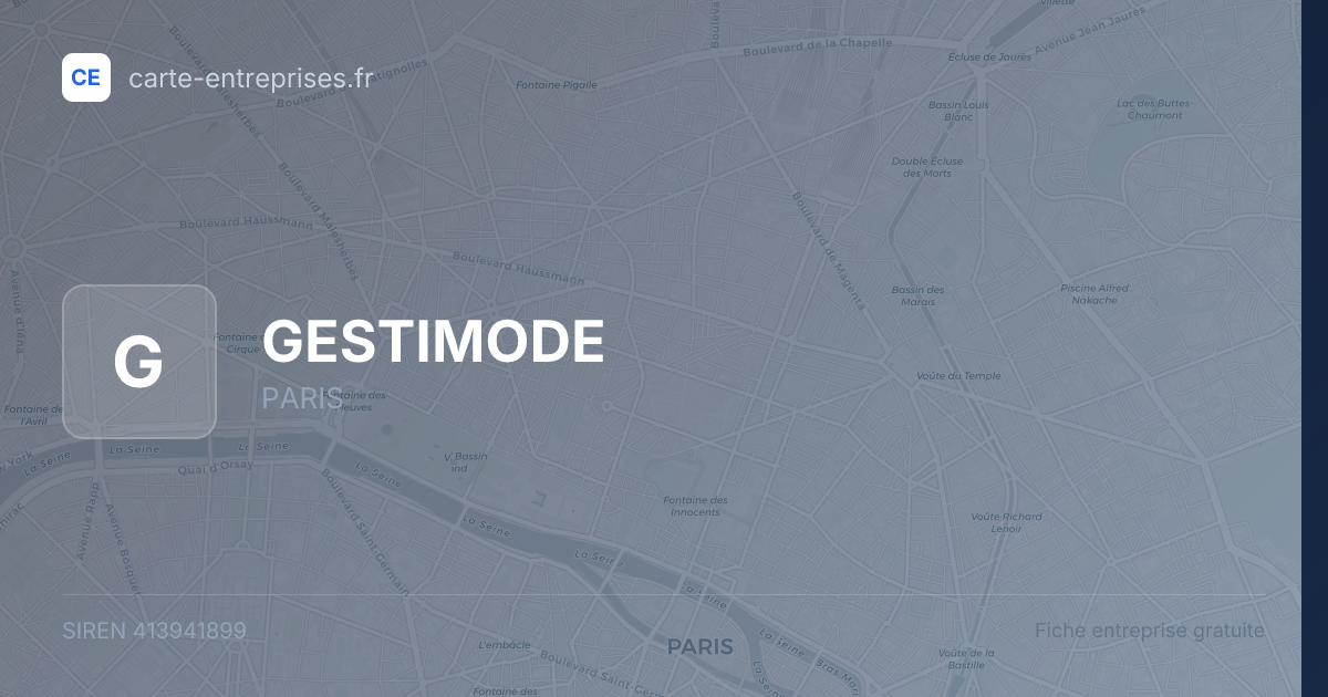 GESTIMODE — 413941899 — fiche entreprise