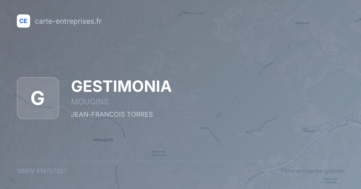 GESTIMONIA — 414757351 — fiche entreprise
