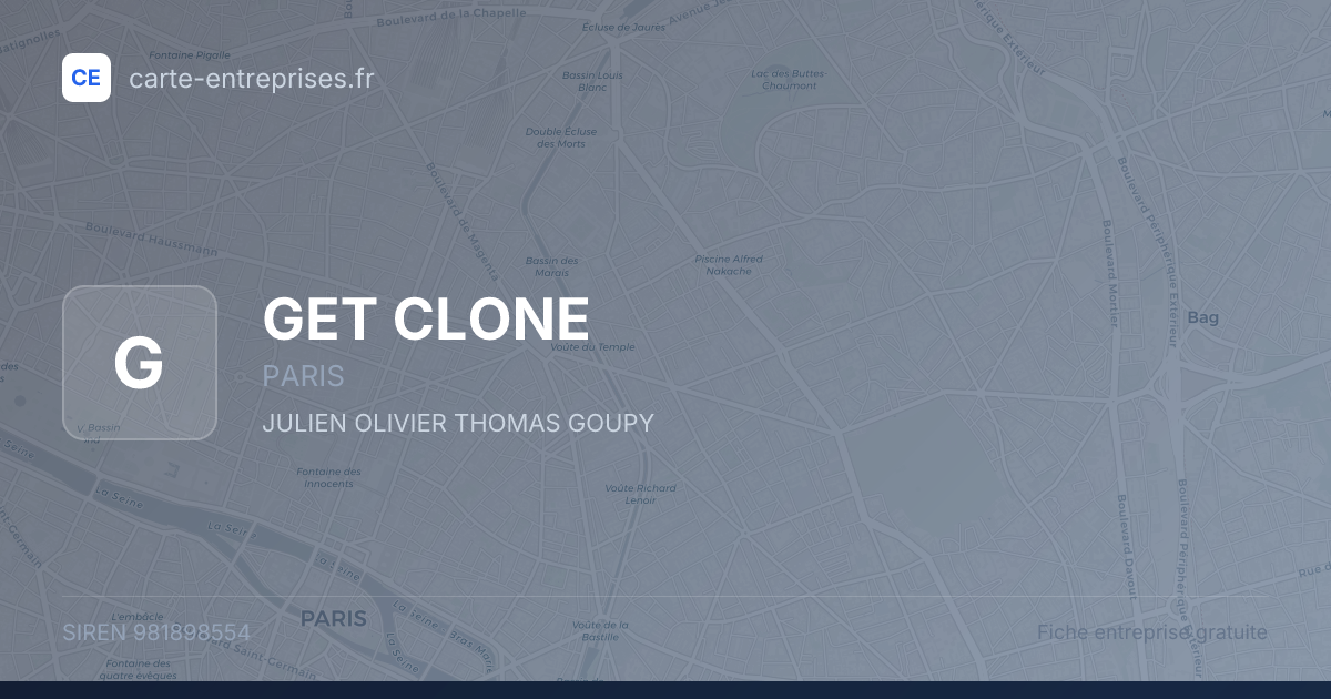 GET CLONE — 981898554 — fiche entreprise