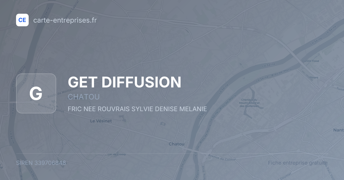 GET DIFFUSION — 339706848 — fiche entreprise