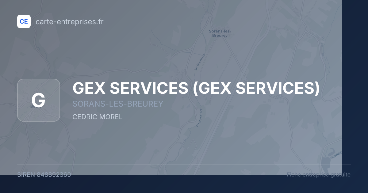 GEX SERVICES — 848892360 — fiche entreprise