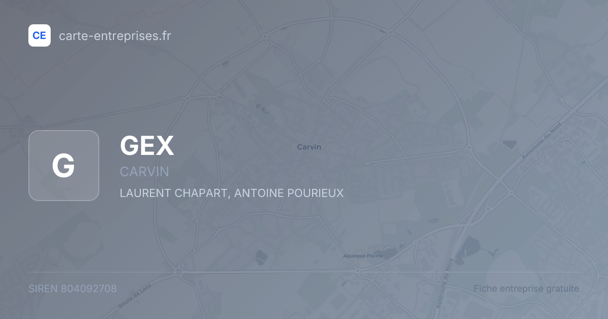 GEX — 804092708 — fiche entreprise