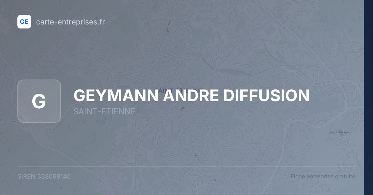 GEYMANN ANDRE DIFFUSION — 338099146 — fiche entreprise