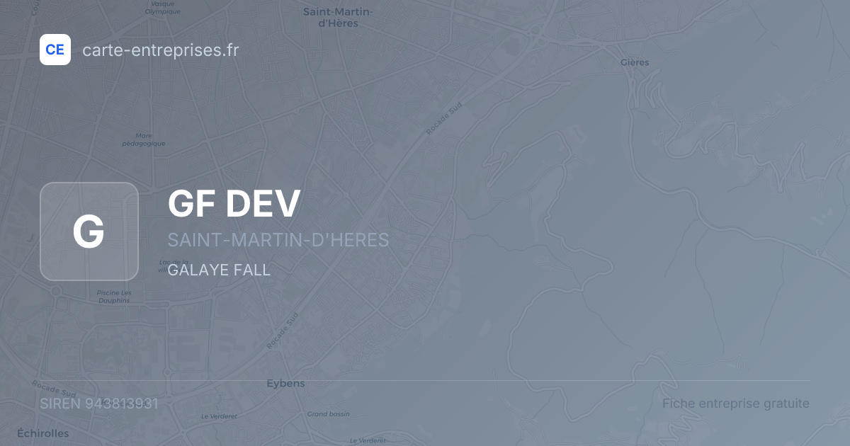 GF DEV — 943813931 — fiche entreprise