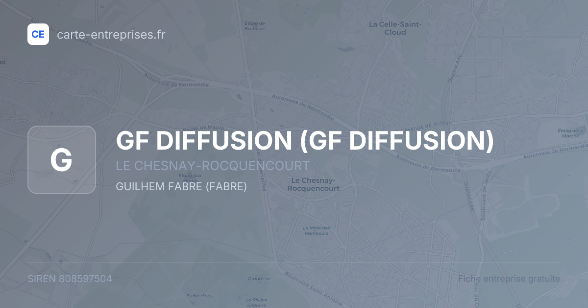 GF DIFFUSION — 808597504 — fiche entreprise