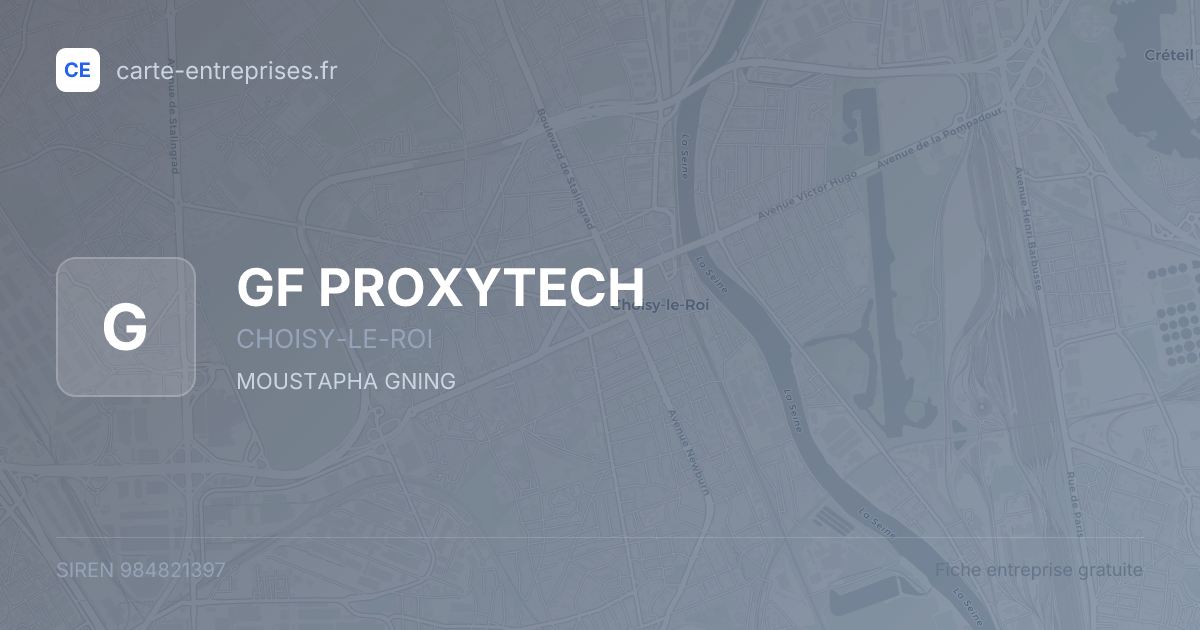 GF PROXYTECH — 984821397 — fiche entreprise