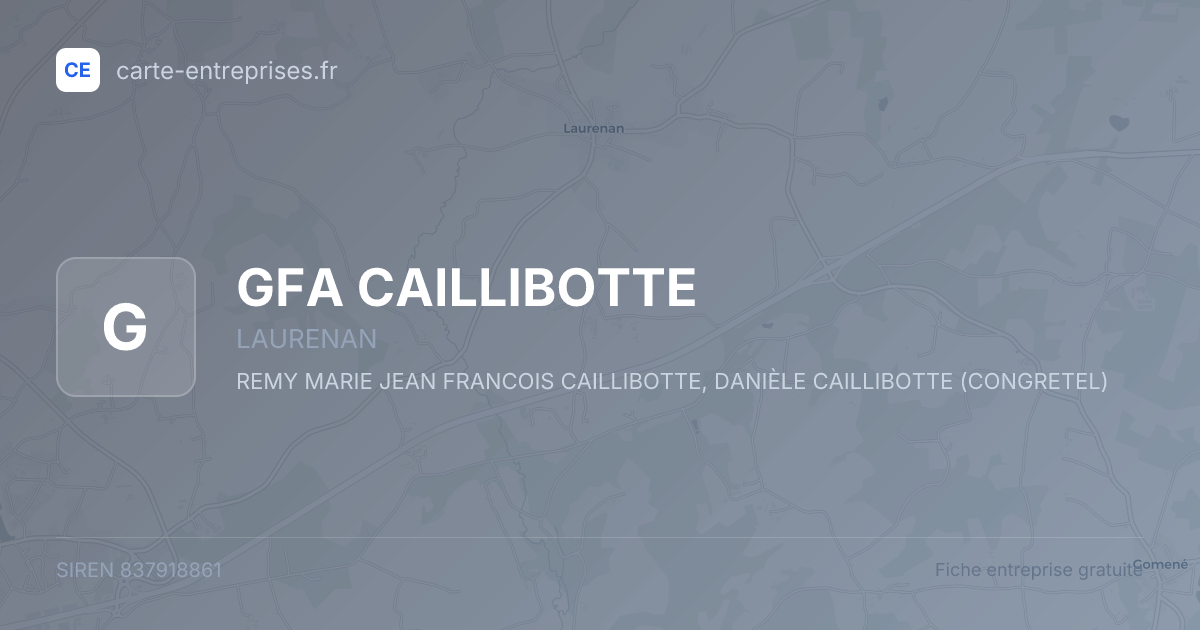 GFA CAILLIBOTTE — 837918861 — fiche entreprise