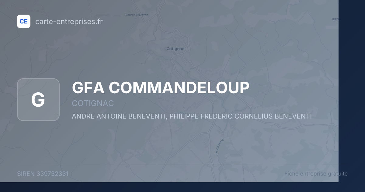 GFA COMMANDELOUP — 339732331 — fiche entreprise