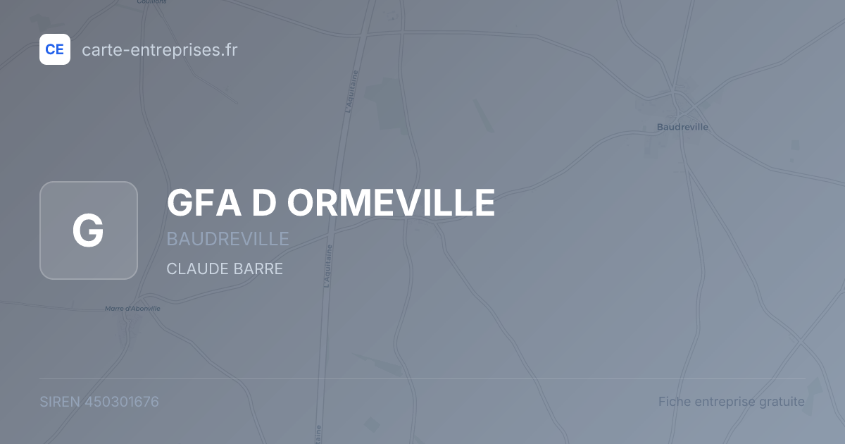 GFA D ORMEVILLE — 450301676 — fiche entreprise