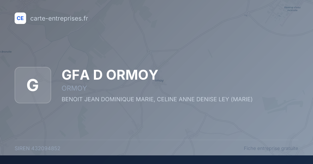 GFA D ORMOY — 432094852 — fiche entreprise