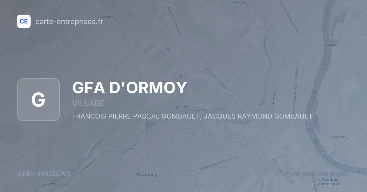 GFA D'ORMOY — 444250765 — fiche entreprise