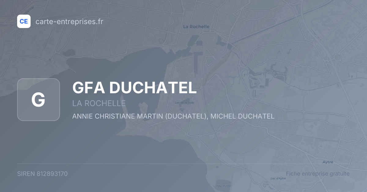 GFA DUCHATEL — 812893170 — fiche entreprise