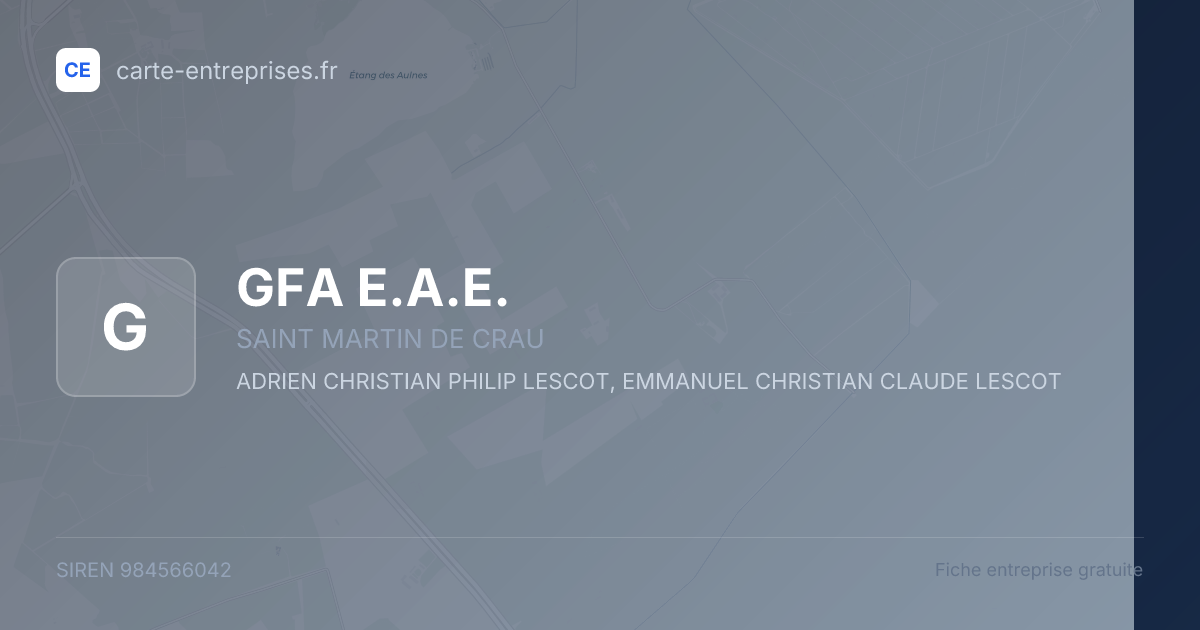 GFA E.A.E. — 984566042 — fiche entreprise