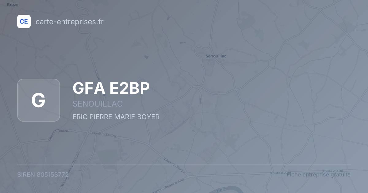 GFA E2BP — 805153772 — fiche entreprise