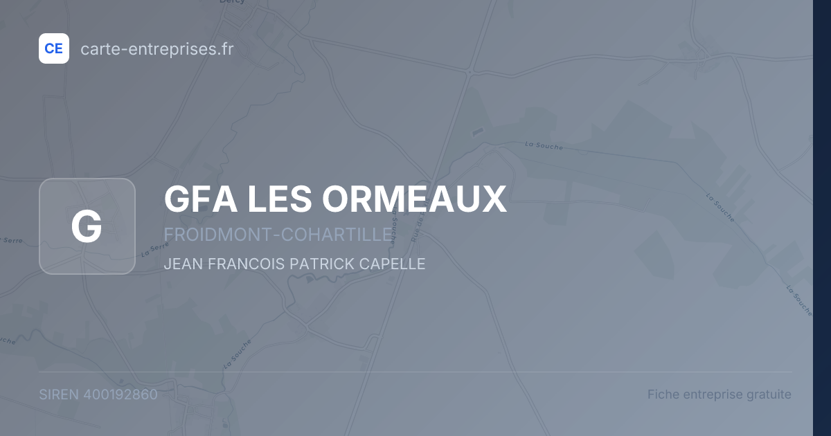 GFA LES ORMEAUX — 400192860 — fiche entreprise