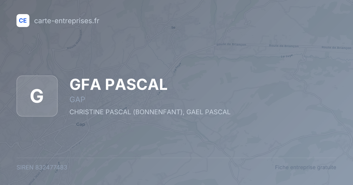 GFA PASCAL — 832477483 — fiche entreprise