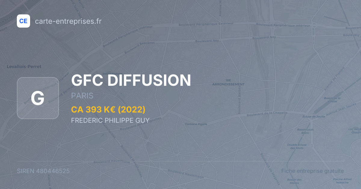 GFC DIFFUSION — 480446525 — fiche entreprise
