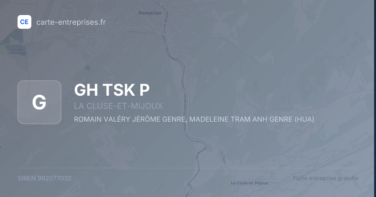 GH TSK P — 992077032 — fiche entreprise
