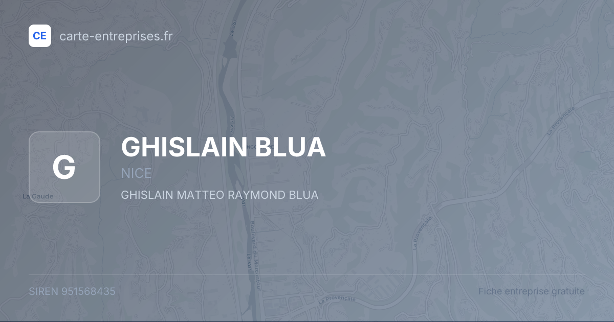GHISLAIN BLUA — 951568435 — fiche entreprise