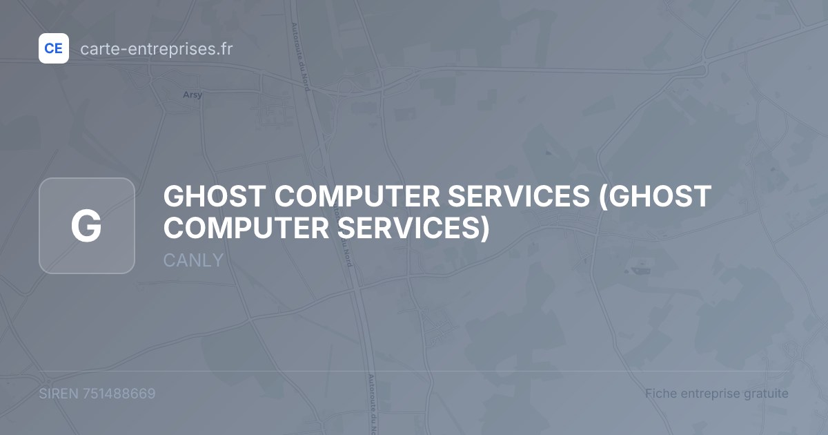 GHOST COMPUTER SERVICES — 751488669 — fiche entreprise