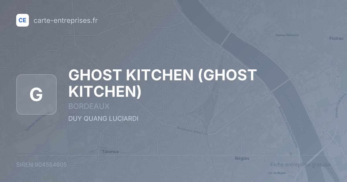 GHOST KITCHEN — 904554805 — fiche entreprise