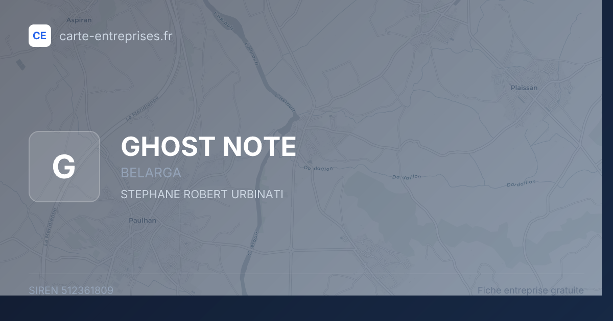GHOST NOTE — 512361809 — fiche entreprise