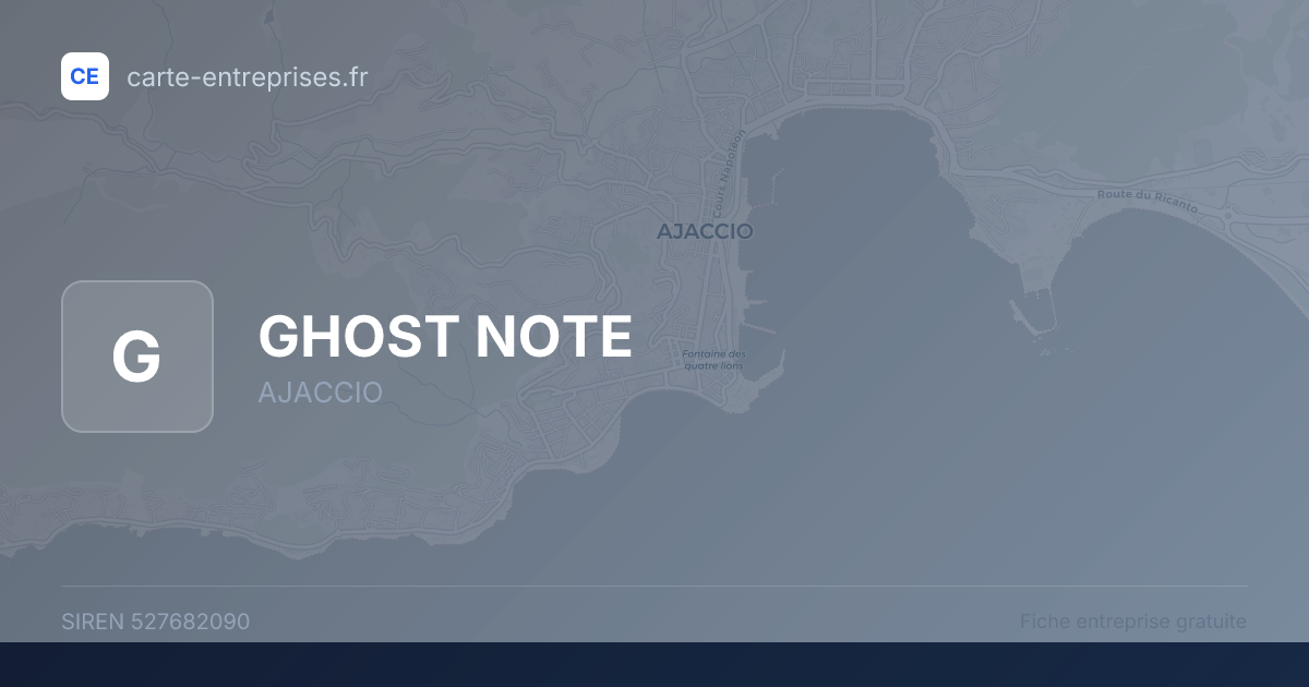 GHOST NOTE — 527682090 — fiche entreprise