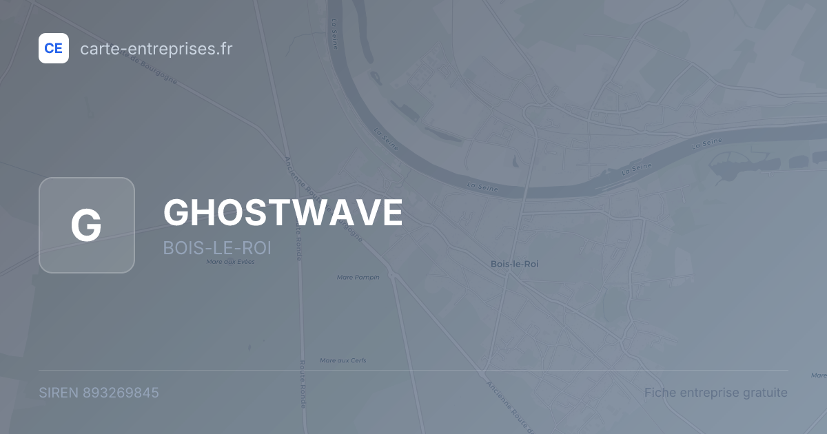 GHOSTWAVE — 893269845 — fiche entreprise