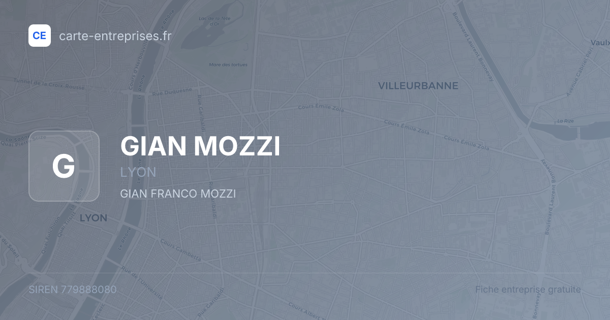GIAN MOZZI — 779888080 — fiche entreprise